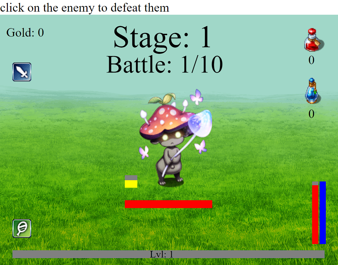 click rpg game screenshot