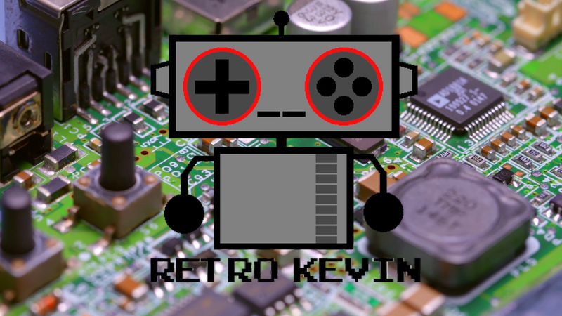 retro kevin logo over a circuit board