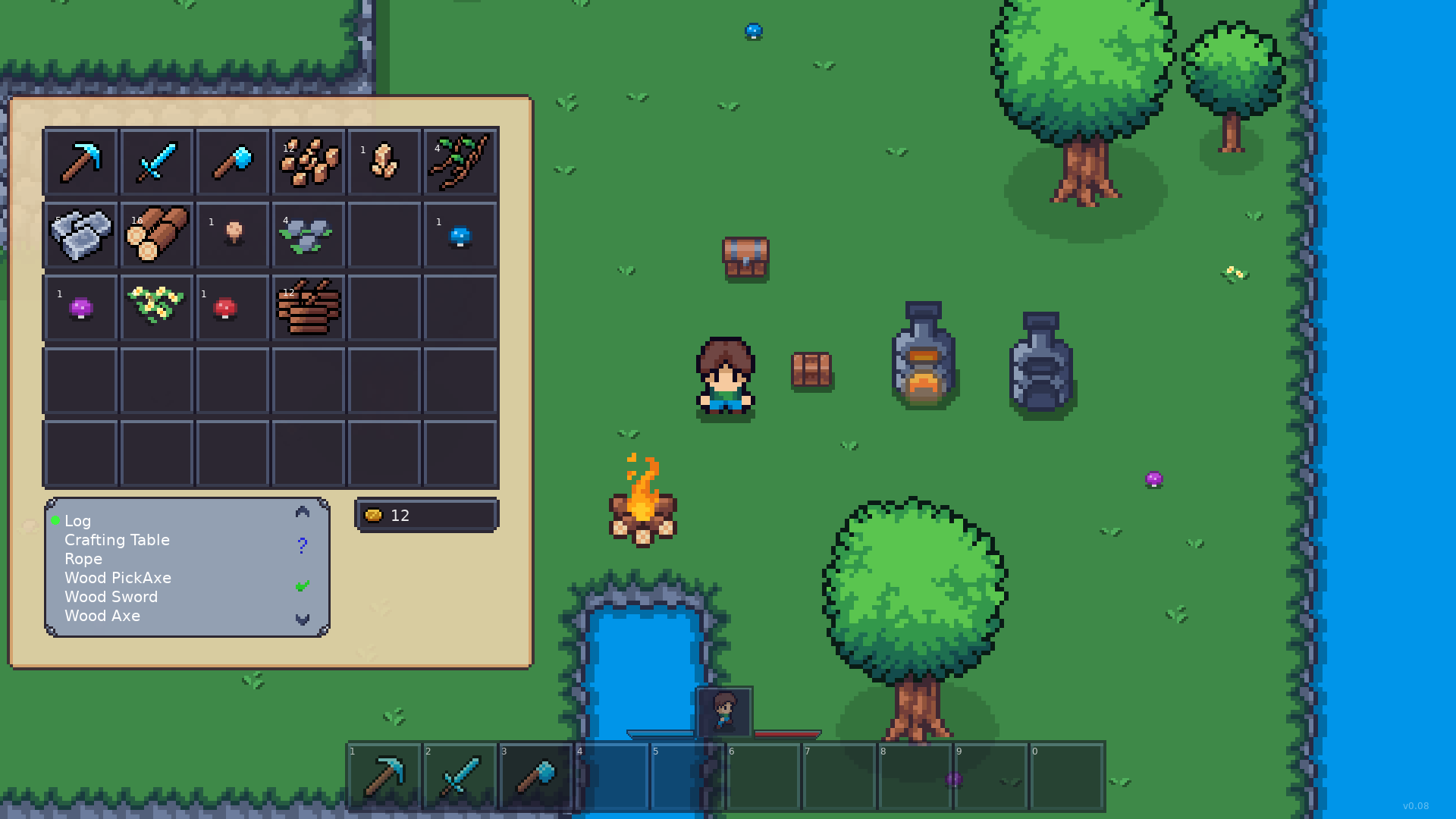 Screen shot of First Fantasy a casual RPG game made using the Love2d Framework